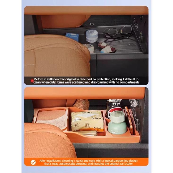 Suitable for BYD Ti 7 Central Control Storage Box Silicone Pad for Car Interior Accessories
