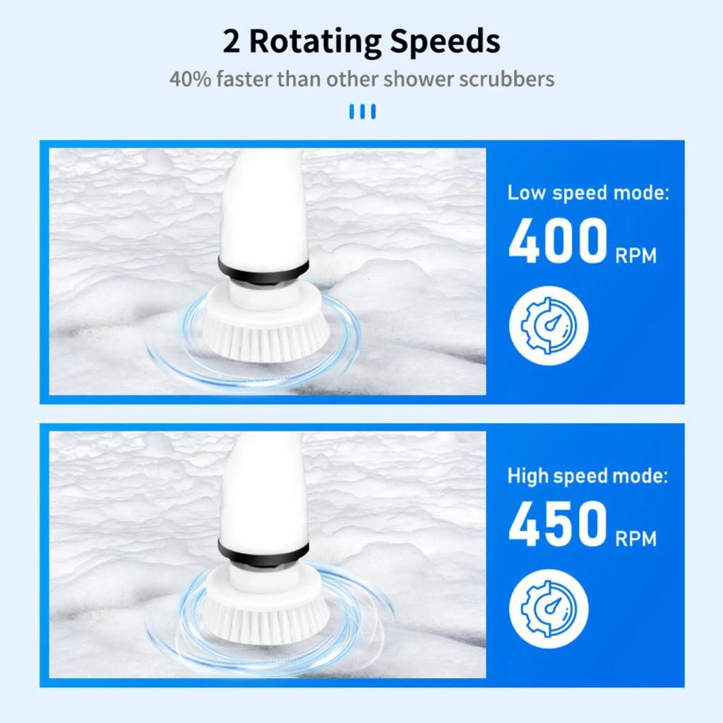 8-в-1 Многофункциональная беспроводная электрическая щетка для чистки, бытовая щетка для кухни, ванной комнаты, USB, ручные вращающиеся чистящие инструменты
