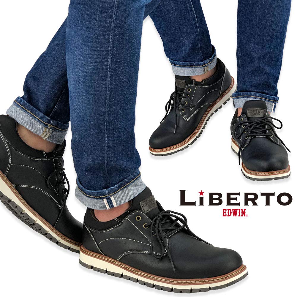 Liberto Edwin Водонепроницаемая и Повседневная Обувь Размер Мужской Нескользящая (Черный, 26,5 см.)