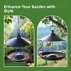 Rainproof Bird Feeder Iron Bird Feeding Tray Garden Decor Bird Food Dispenser  Patio