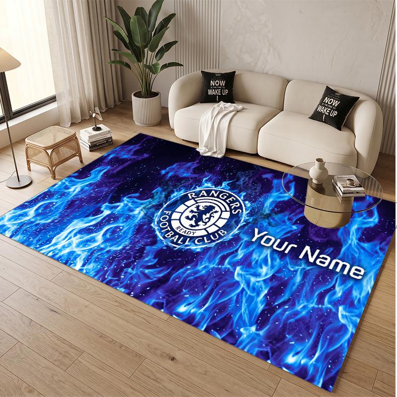 Personalized Crystal Velvet Carpet Rangers FC Pattern Non Slip Floor Rug