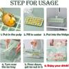 28/56 Grid Ice Cube Mold Reusable Refrigerator Ice Maker One-touch Easy Release Homemade Ice Cube Tray Mold Home Ice Making Tool