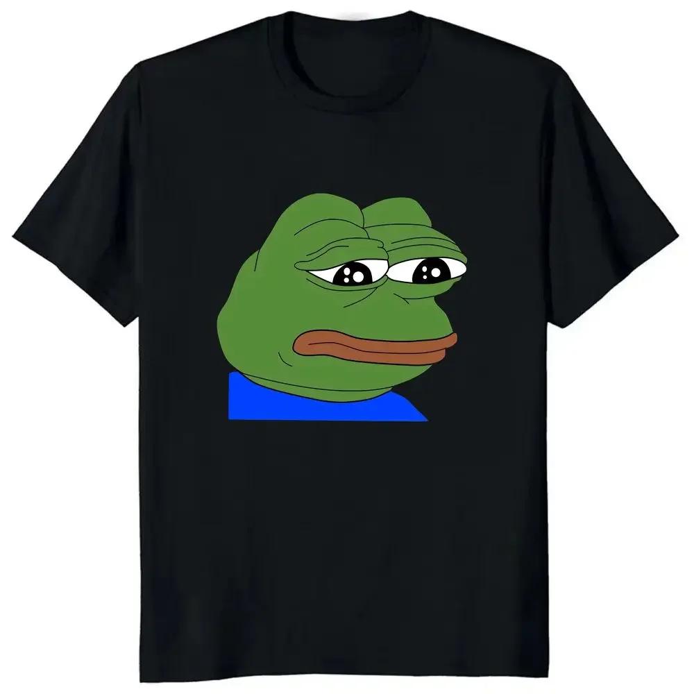 Pepe the Frog Frog-print shirt paired with funny memes for a casual and stylish unisex T-shirt