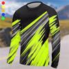 Spring and Autumn Round Neck 3D Colorful Pattern Printed Top Fashionable Casual Outdoor Cycling Long Sleeved Men's T-shirts