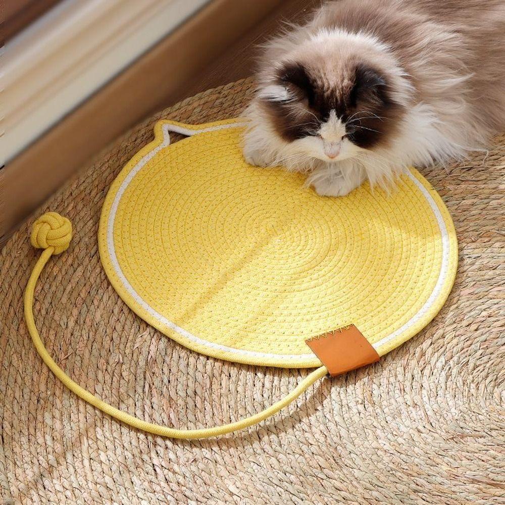 Claw Care Cat Scratcher Mat Round Shape Kitten Claw Scratcher Pad Durable Cat Grinding Claw Toy
