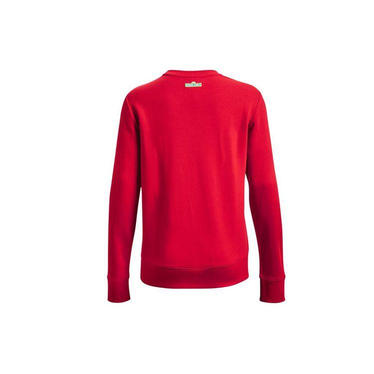 Under Armour X Sesame Street Collaboration Alphabet Number Pattern Printed Sports Crewneck Sweatshirt Women Hooded Red 1369637-600
