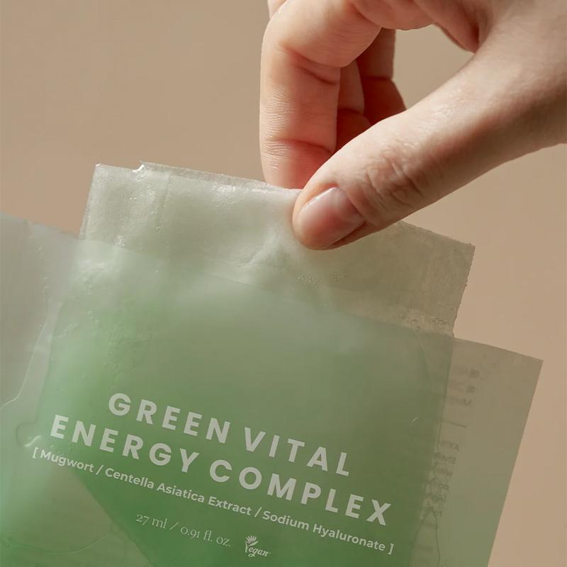 AXIS-Y Полынь Зеленый Комплекс Жизненной Энергии Тканевая Маска 27мл*5шт