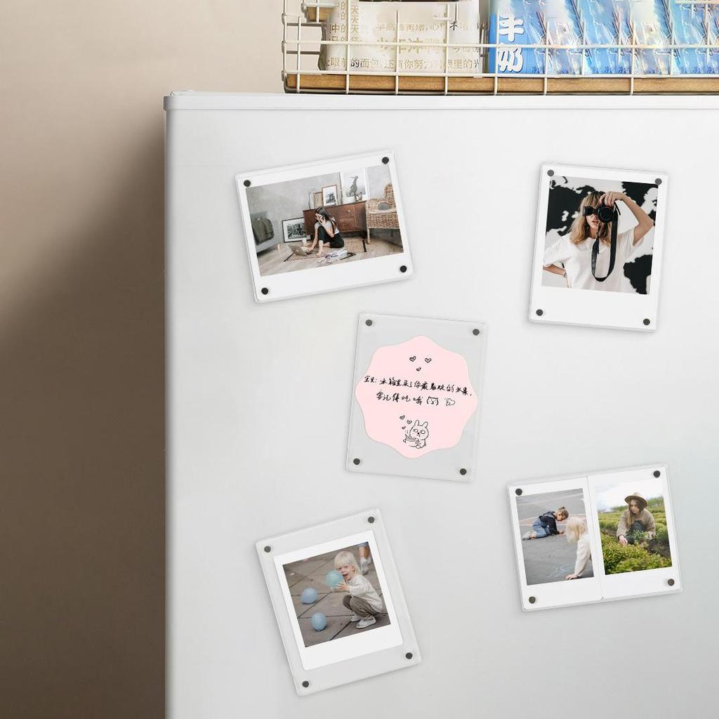 [Film Lab] Transparent Magnetic Photo Frame Fridge Magnet for Instax Mini SQ Wide Polaroid Photo CAC73