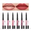 Двусторонняя глазурь для губ Карандаш для губ Губная помада-ручка Матовая чашка с антипригарным покрытием Двусторонний карандаш для губ Макияж «два в одном»