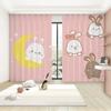 Модные мультяшные милые шторы-занавески с розовым кроликом, воздушным шаром, луной, для девочек, принцесс, спальни, гостиной, шторы с высоким затемнением