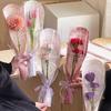 Transparent Bouquet Plastic Bag Literary Flower Wrapping Paper New Rose Packaging Bags