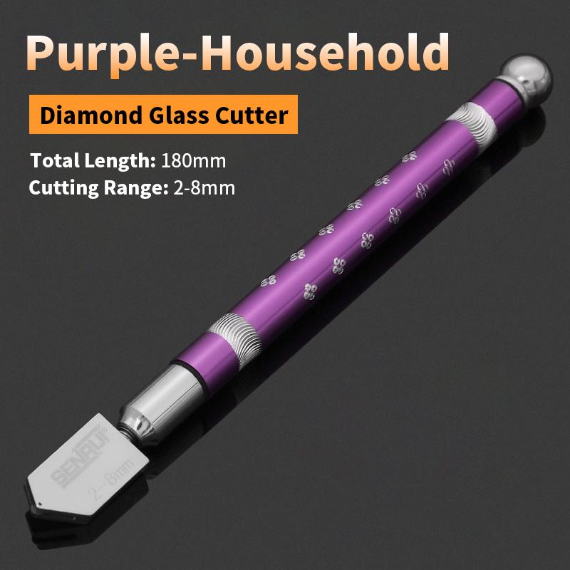 1 шт. Многоцветный профессиональный плиткорез для стекла, портативный стеклорез с алмазным наконечником, нож для стекла ручной инструмент