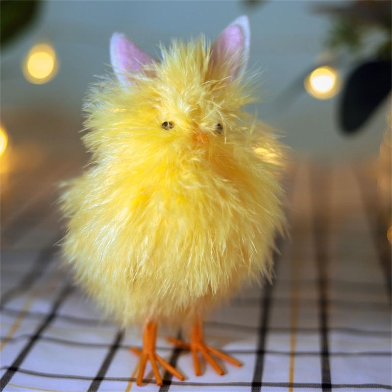 Пасхальные украшения в виде цыплят Искусственное украшение в виде цыпленка Ручная работа Маленькая желтая игрушка-цыпленок для праздника Супермаркет