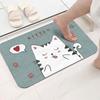 Cartoon Cat Calf Rabbit Floor Mat Bathroom Absorbent Foot Door Mat Anti Slip Decor Entrance Mat