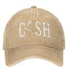Vintage  Cash Walking Outside Musician Baseball Caps Unisex Style Distressed Denim Washed Snapback Cap Outdoor  Hat