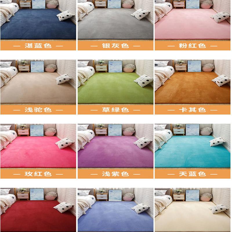 Большие ковры для современной гостиной, однотонный толстый ковер из кораллового бархата, скандинавский пушистый напольный прикроватный коврик, татами, коврик для ползания