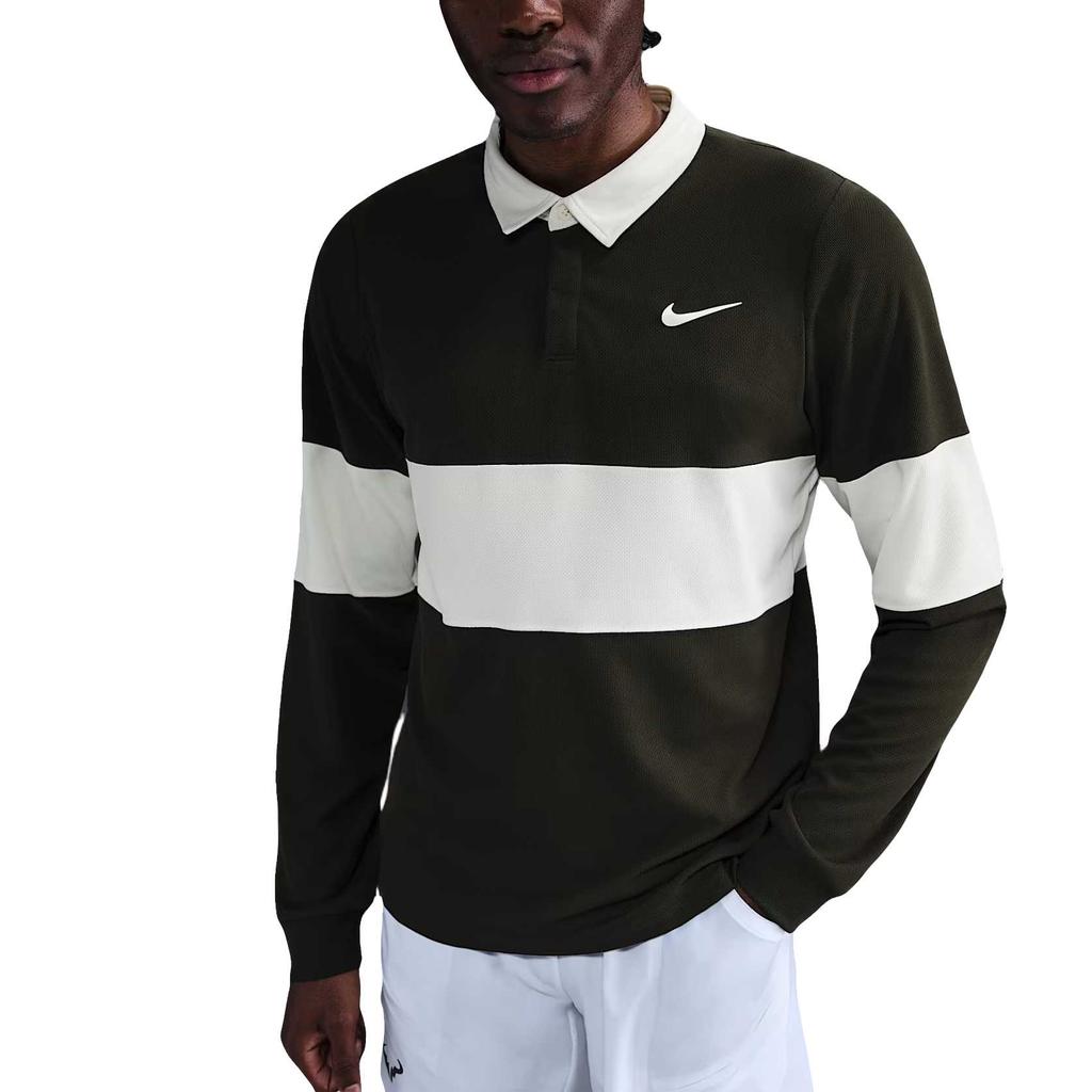 Nike Теннисная мода Мужская футболка-поло с длинным рукавом Court Slam Dri-FIT ADV Серия Простая мужская одежда IB8141-355