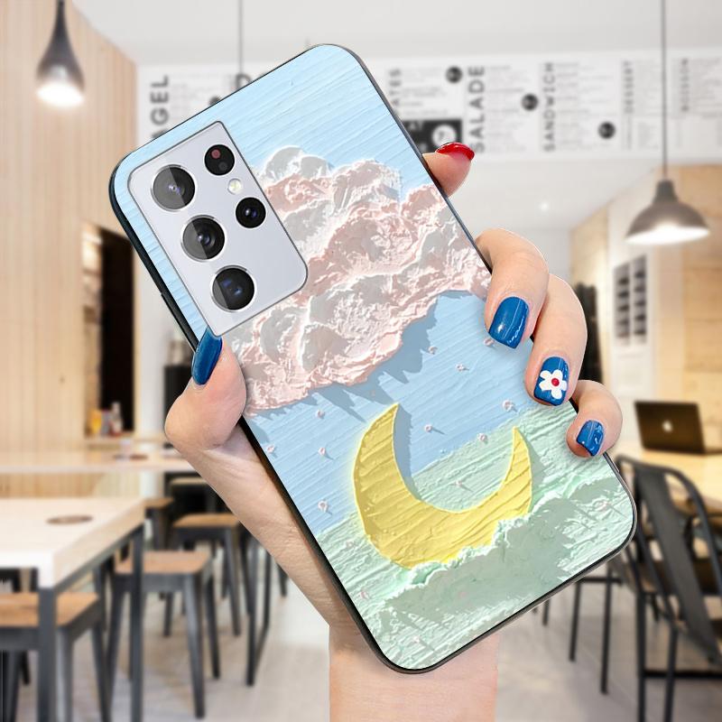 Мультфильм Картина Цветы Подсолнух Луна Облако Дизайн Чехол Для Телефона