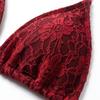 Cover Skirt Sexy Brazilian Bikini Set Mesh Swimsuits Beach Lace Bikinis  Pool