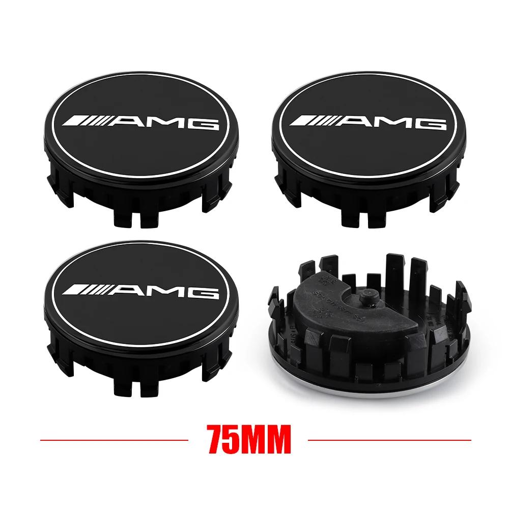 AABGT1 New 75mm Floating Wheel Center Caps Wheel Rims Center Hub Caps Mercedes Benz G S R C E B A Class GLA GLK c180 E300 s200 W206