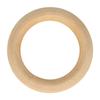 Wooden Rings - ARTEMIO - Set of 5 - 5 Cm - Beige - DIY and Creative Hobbies