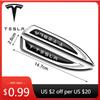 Автомобильная наклейка 2 шт. Автомобильный логотип Tesla Значок Эмблема Наклейка для декора бокового крыла кузова Для Tesla Model 3 S Y Coil WYE K80 Roadst