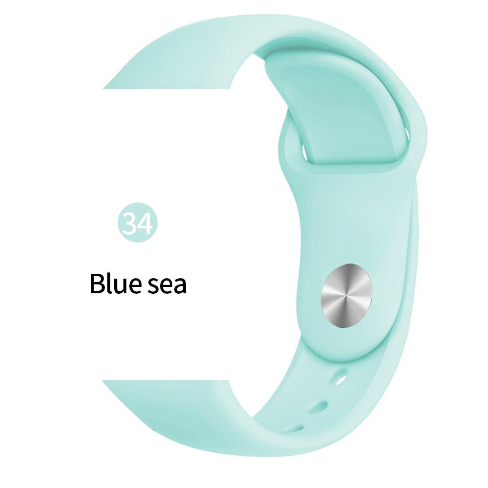 Мягкий спортивный силиконовый ремешок для часов Apple 4 3 2 1 38 мм 42 мм дышащий браслет для Iwatch Series 5 6 SE 40 мм 44 мм ремешок