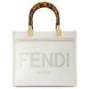 Sunshine Embossed FF Pattern Detachable Shoulder Strap Calfskin Tote Bag Shopping Bag Shoulder Crossbody Handbag Small 8BH394ABVLF1JTW