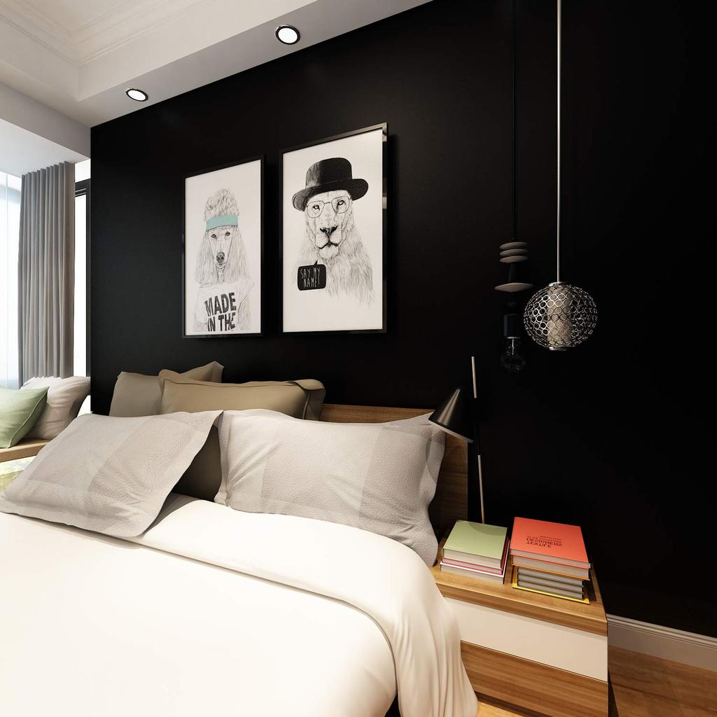 Livelynine Peel-Stick Wallpaper 40cm x 5m Waterproof Matte Black Interior Decor DIY