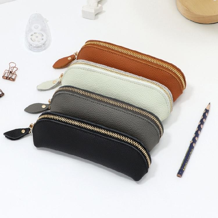 Пенал кожаная косметичка для работы маленькая сумка для ручек на молнии коробка для хранения взрослых настольный органайзер ручки