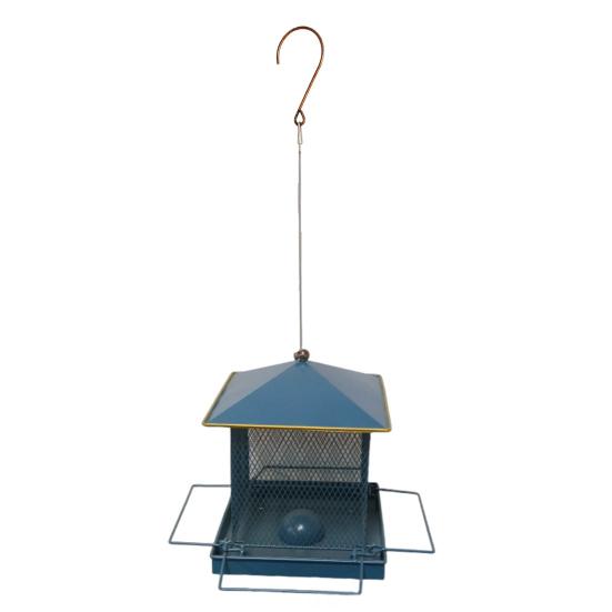 Металлическая кормушка для птиц для улицы, подвесная железная кормушка для диких птиц, защищающая от белок, для сада, двора, украшения заднего двора