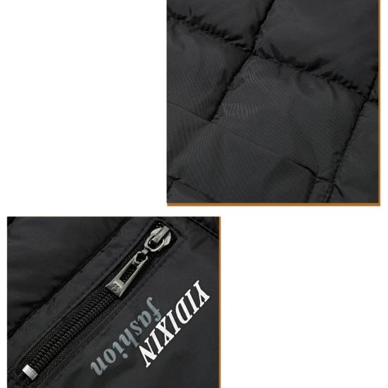 Yousheng мужской жилет с V-образным вырезом без рукавов однобортный стеганый жилет пальто с карманами на молнии однотонная плюшевая подкладка утолщенный терможилет куртка