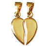 [B3461] - Gold Plated Pendant 'Ames Soeurs' - 12x12 Mm