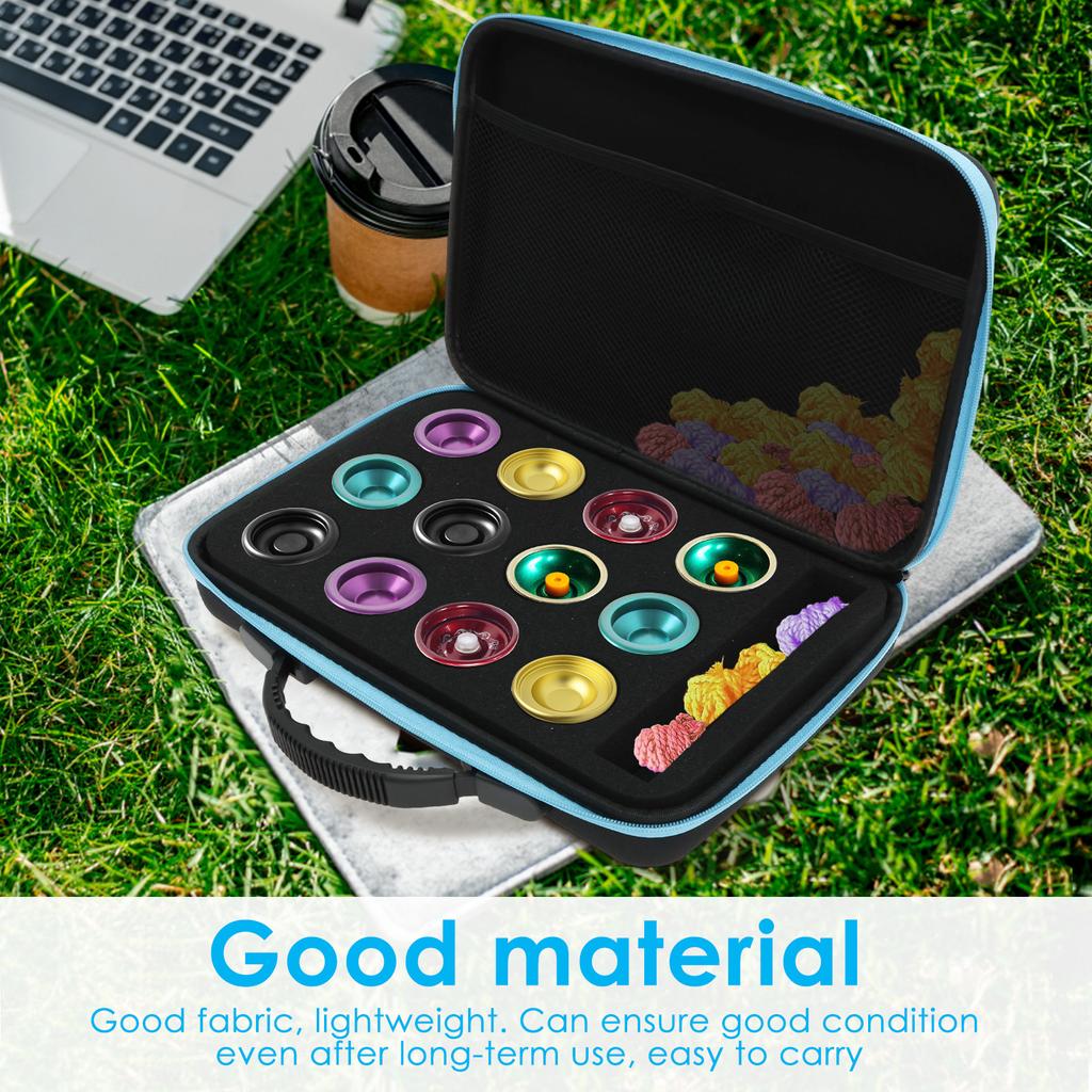 Yoyo Ball Storage Bag 6/12 Hole Portable Yoyo Carry Case with Handle Lightweight Outdoor Equipment Protective Bag for Yoyo Ball