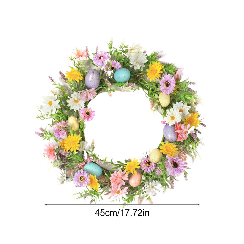 Spring Wreath With Eggs Colorful Egg Spring Wreath Artificial Flower Easter Wreath Farmhouse Easter Decorations With Mixed Twigs