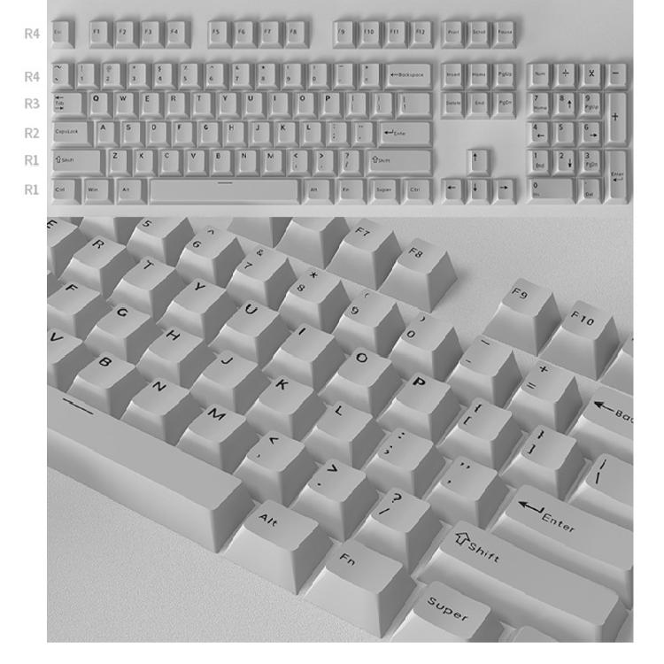 126 шт. Колпачки для клавиш PBT Минималистичные колпачки для механических клавиатур Переключатели Двухцветное литье Непрозрачные