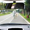 2D Акриловый Рождественский Подвес Плоский Белый Конь Автомобильный Подвес Цепочка для Подвешивания Ключей Украшения N5D7