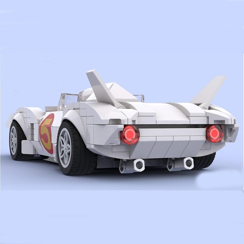 320 деталей MOC модель автомобиля гоночный Mach 5 DIY креативный образовательный детский конструктор подарок
