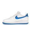 Nike Air Force 1 07 белые фото синие мужские кроссовки FJ4146-103