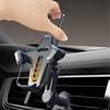 Car Air Vent Phone Holder Mount with Metal Hook Clip, ABS Material, 360° Rotation, One Button Release, Compatible with All Cars
