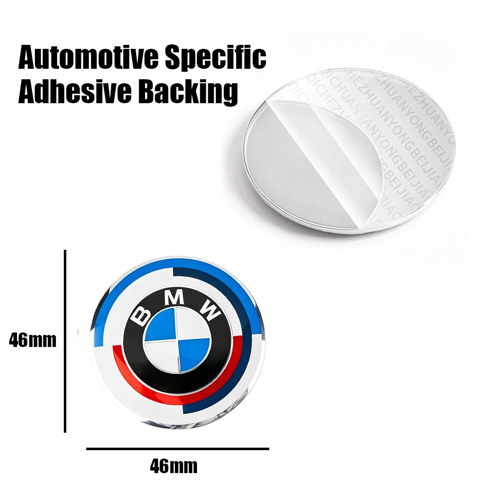 BBKI7 Auto Steering Wheel Center Aluminum Alloy Badge Logo Sticker For BMW M Emblem E46 E36 E34 F10 E90 F30 E60 F30 E53 E30 E92 E87