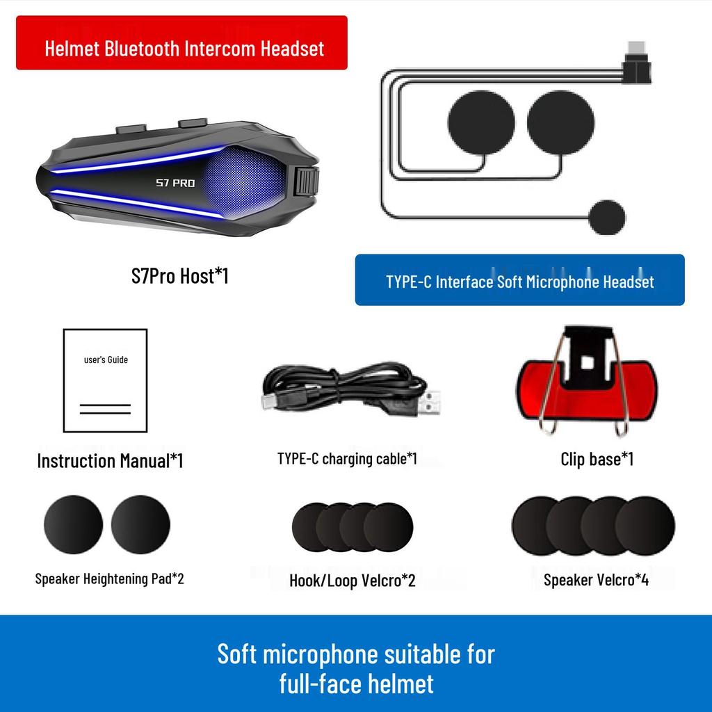 X3 Bluetooth Наушники для мотоциклетного шлема: Водонепроницаемая, Шумоподавляющая, С мощными басами, Беспроводная рация для двух водителей.