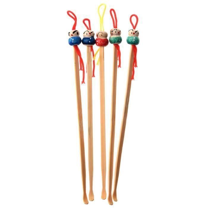 Ear Pick - XU746B - Bamboo - 5 Pieces - 12.5 Cm - 7 G