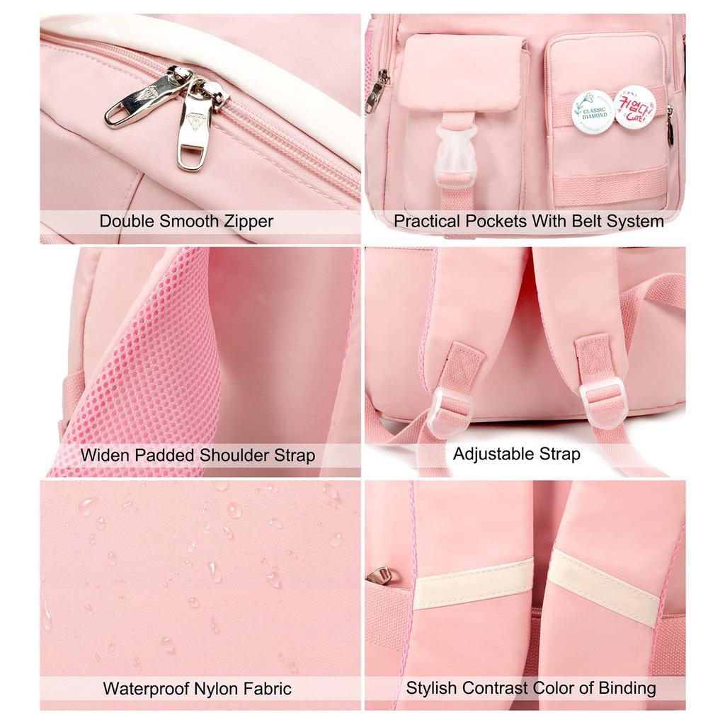 Стильный рюкзак большой вместимости для девочек – школьная сумка и сумка для ноутбука для старшеклассников и студентов с милым плюшевым шармом