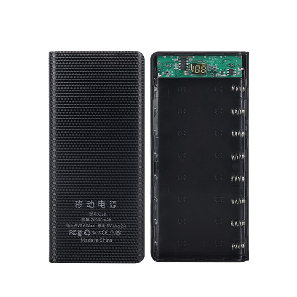 Дисплей 8x18650 Батарея Зарядное устройство для аккумуляторов Коробка Power Bank Корпус Power Bank Коробки для хранения аккумуляторов Кейс Power Bank