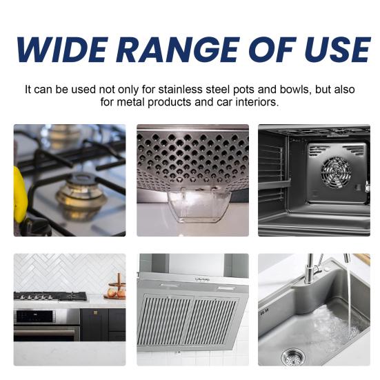 Паста для чистки стали с губкой Экологичная Надежная глубокая очистка Мощная очистка посуды