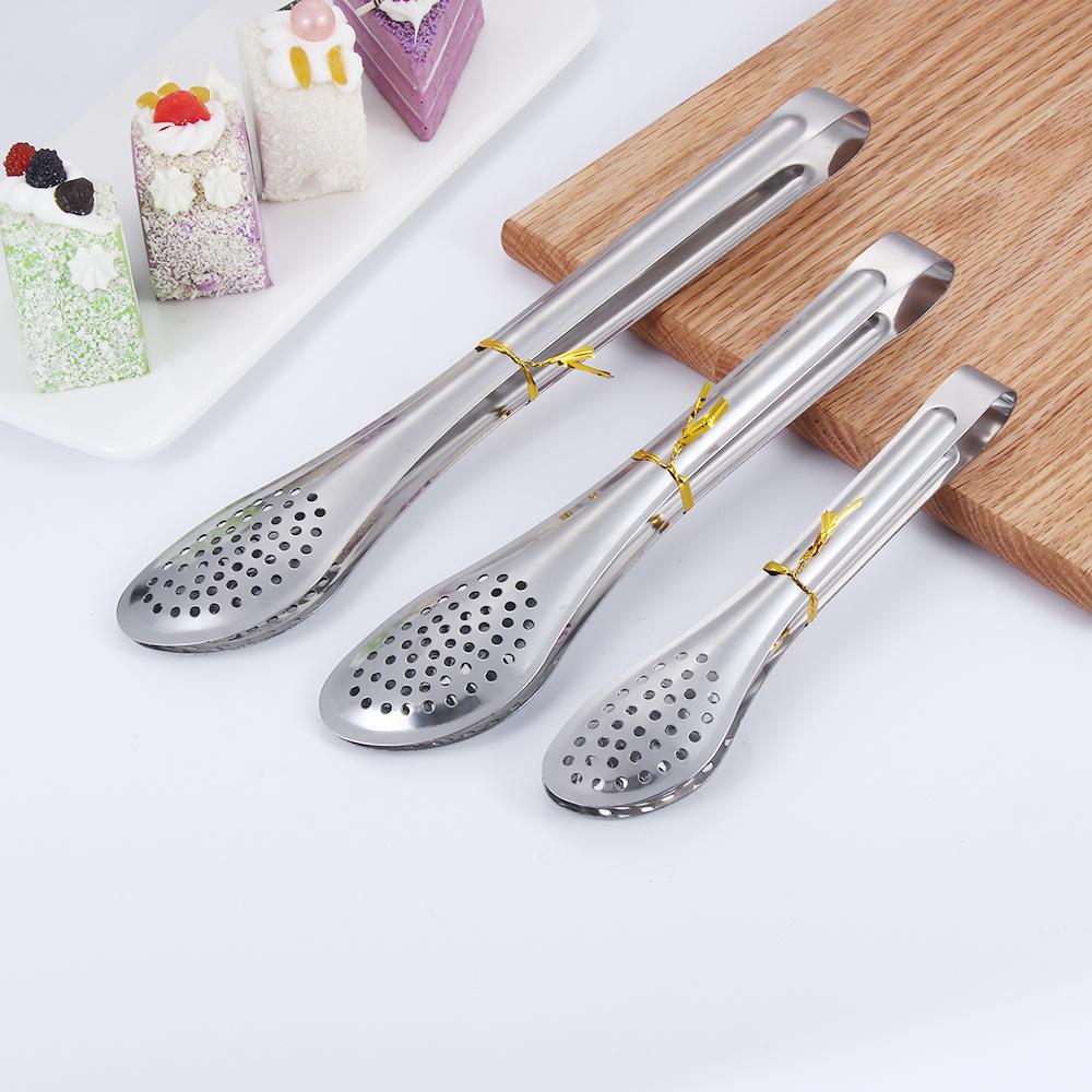 Pastry Salad Serving Cooking Anti-heat BBQ Tongs Food Clip Stainless Steel Buffet Clamp