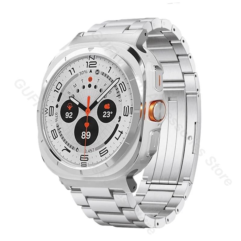 Titanium Business Band for Samsung Galaxy Watch Ultra 47mm 2025 Men Strap Luxury Bracelet for samsung GALAXY ULTRA 7 47MM Correa