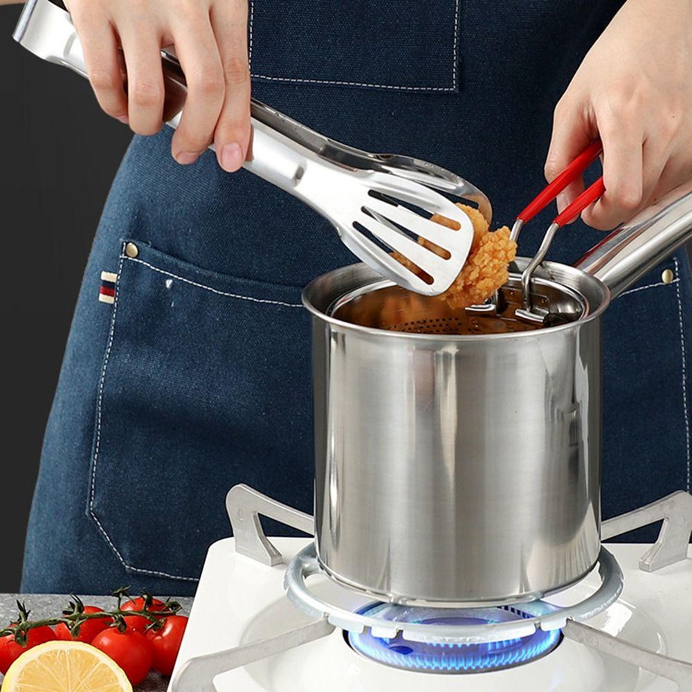 Mini Chicken Fried Pan Mesh Frying Strainer Basket Auxiliary Food Pot Deep Fryer Pot Kitchen