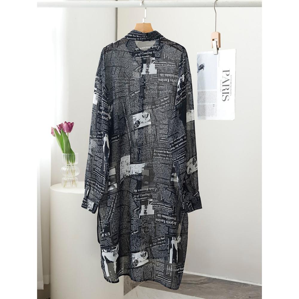 DIMANAF 2024, осеннее платье-футболка больших размеров, женское винтажное свободное платье с принтом, повседневные платья, женское платье миди трапециевидной формы